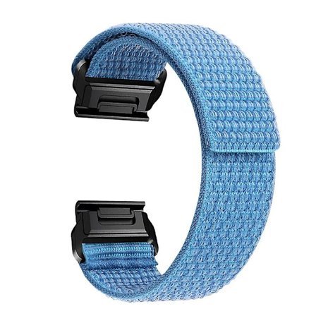 Klockarmband i nylon för Garmin Tactix 7 Pro/Fenix 7X/Fenix 6X Pro 26mm, ersättningsrem, Azure, Blå