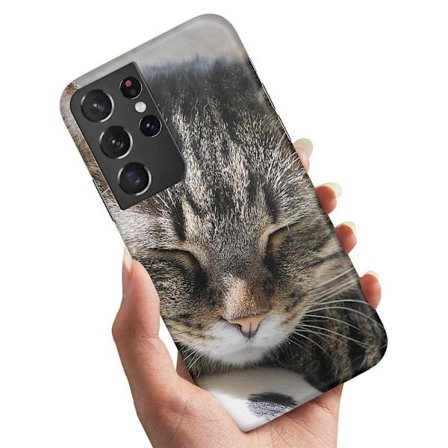 Deksel / Mobildeksel til Samsung Galaxy S21 Ultra - Sovende Katt