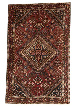 Tapis Bakhtiar 134X210 Noir/Marron (Laine, Perse)
