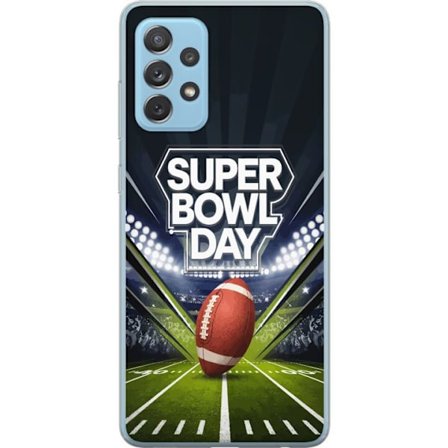 Yhteensopiva Puhelinkuori Samsung Galaxy A72 5G Super Bowl Day juliste, jossa amerikkalainen jalkapallo valaistuksella varustetulla areenalla dramaatt
