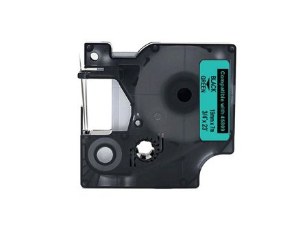 Tape 19mm Svart på Grön - Lyreco - Kontorsmaskiner - Märkmaskiner och tape - Tape - Dymo D1