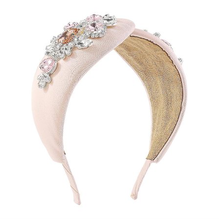 Rhinestone pannband, Great Gatsby hårtillbehör för kvinnor rosa