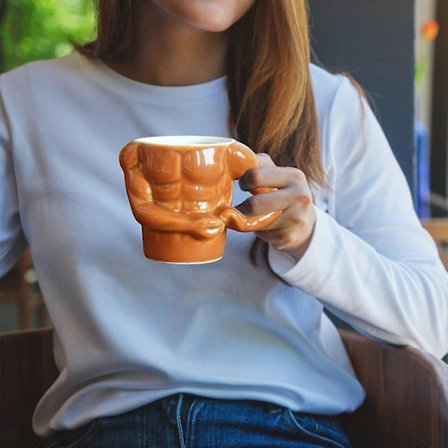 Muskelkopp Keramisk Mugg Vattenkopp Kaffekopp Keramisk Kopp Stor Kapacitet Kopp