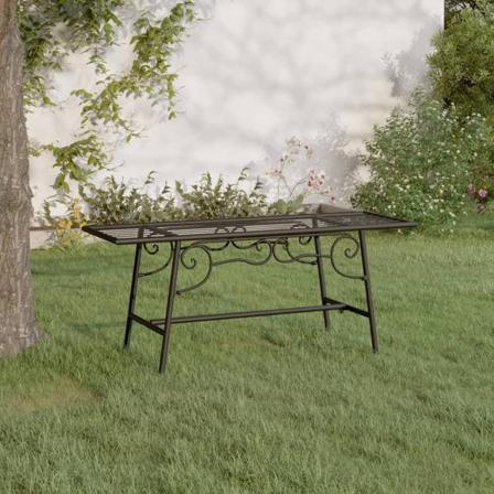 Vidaxl Trädbänk 110 Cm Svart Stål Svart