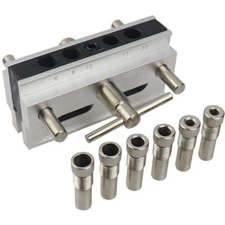 Selvjusterende klemmeenhet for trestokker – Metriske dimensjoner – Boreguide for boring – For tykt tre 105408