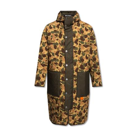 Palm Angels, Quilted coat Groen, Heren, Maat:L