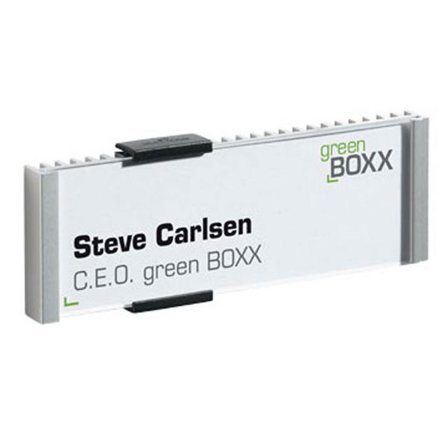 DURABLE INFORMATIONSSKYLT skylthållare, väggmonterbar, aluminium och akryl, 149 x 52,5 mm, silver - Lyreco - Kontorsmöbler och inredning - Tavlor 