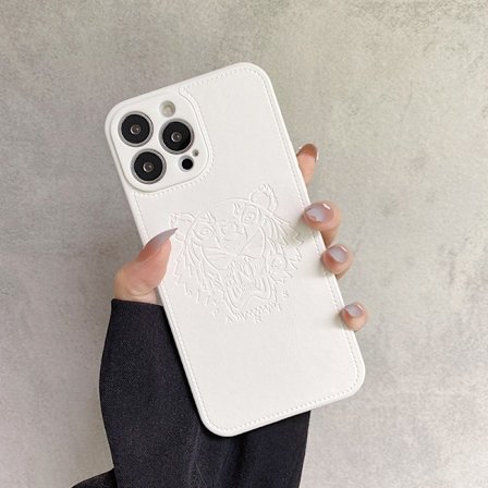 Deksel for iPhone15 hvitt tigerhode skinn trendy par myk full