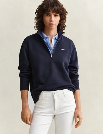 GANT Shield Half-Zip - Navy - XL