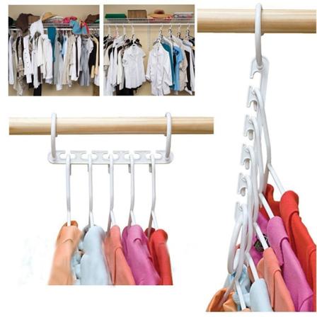 Ripustin - Vaateripustin - Liitoskoukku - Organizer hopea black 10pcs