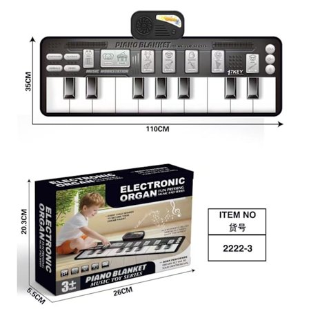 Elektronisk Dansemåtte - Bedste Fødselsdagsgave til 3-12 Årige | Lys, Musik & 5 Spiltilstande | Energiforbrænder til Hjemmet