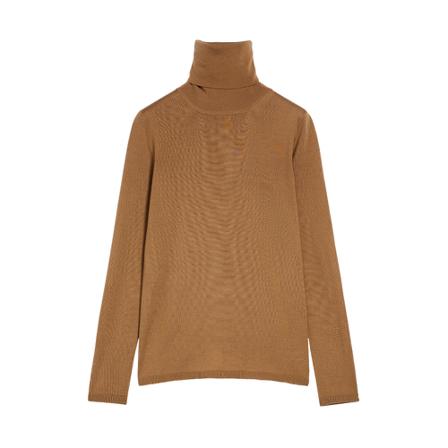 Max Mara, Turtlenecks Bruin, Dames, Maat:S