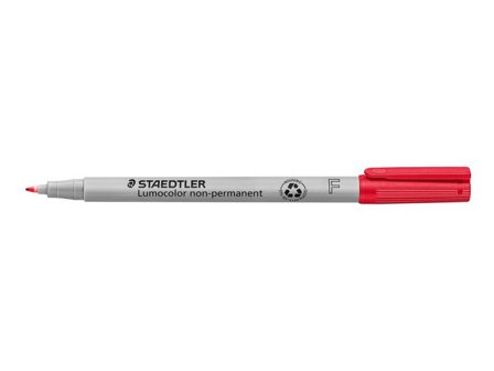 STAEDTLER Lumocolor Universalpenna Lumocolor 316 icke-permanent, tunn spets, 0,6 mm linjebredd, röd - Lyreco - Kontorsmaterial - Pennor - 