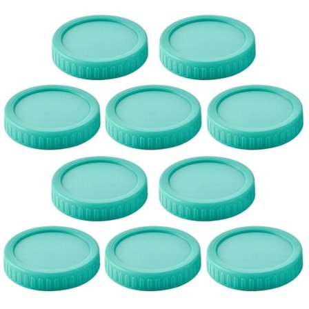 10 stk. 86 mm bredmundet glaslåg silikoneforsegling lufttæt fødevaregodkendt BPA-fri kraftig lækagesikker farverig universal rund kopdæksel Jikaixiang