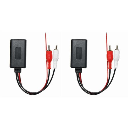 2 stk. Trådløs Bluetooth-modul for bil, musikkadapter RCA AUX-lydkabel Universal 2RCA-grensesnitt Bluet
