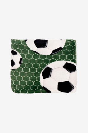 Redlunds - Fodboldplaid 130x150 - Grøn - Børnetæpper - 130X150 - Fra Homeroom