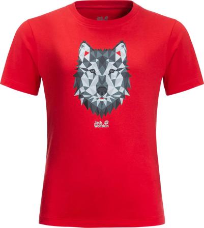 Jack Wolfskin Kids' Brand Wolf Tee Children short-sleeved sweaters Red 128