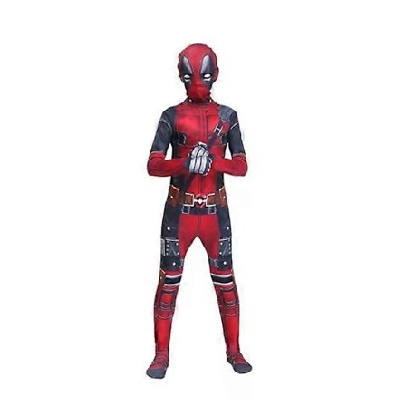 Dead Pool Cosplay Lasten Puku Lapsi Supersankari Roolileikki Asut Päähine Käsineet