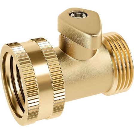 Kraftig messing stengeventil, hagekobling med gummiskiver QZX