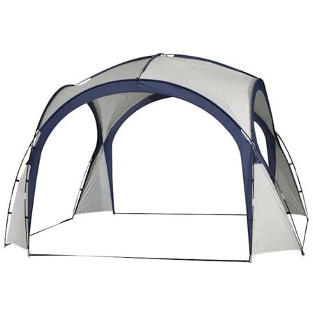 Rootz Camping Tent - Garden Tent - Party Tent - Gazebo Party Tent - Cream/Blue - 3.5x3.5m