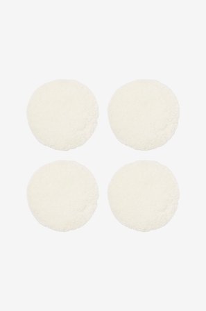 Skinnwille - Saueskinnspute Round Curly 4-pakning - Hvit - Sitteputer & stolputer - 34 - Fra Homeroom