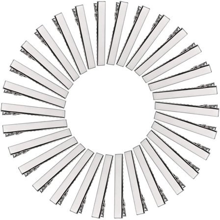 50 st Metall Krokodil Hårklämmor Rosett (40mm)