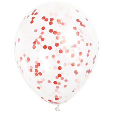 Konfettiballoner Rød