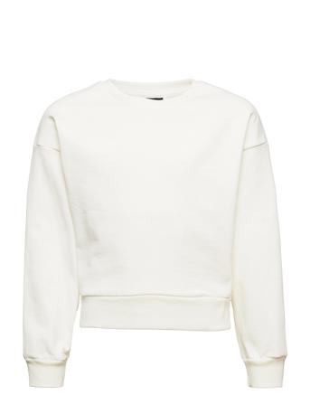 Nlfdute Ls Short Sweat Sweat-shirt Genser Hvit LMTD