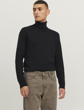 Jack & Jones Jjeemil Knit Roll Neck Noos - Black - S