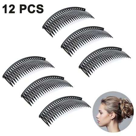 Hair Side Combs, Set Of 12 Small, Flexible Durable Hair Combs, Strong Hold Hair Clips Compatible With