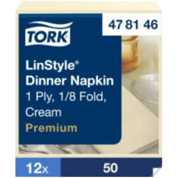 SERVIETT LINSTYLE 1/8 39X39CM
