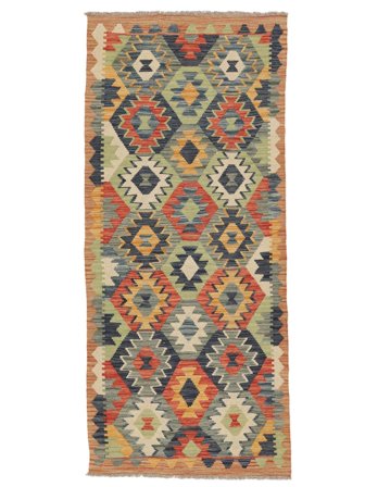 Mały Kilim Afgan Old Style Dywan 85X195 Wełna