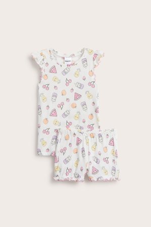 Kappahl | Kuviollinen pyjama | Luonnonvalkoinen