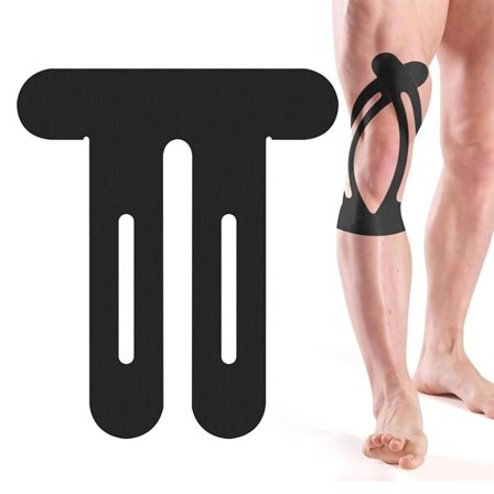 Kinesiologitejp för knä 22×25 cm – Svart