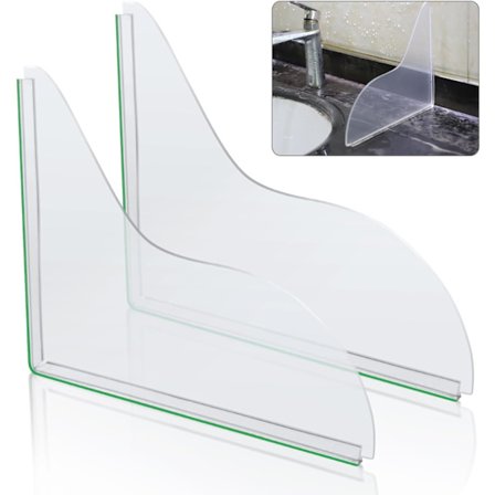Savita 2 kpl roiskesuojaa suihkuun, itseliimautuva kirkas kylpyammeen kulman roiskesuoja, suihkun vedeneristin estää veden roiskumisen