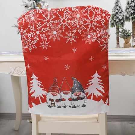 4st jul matsal stol Överdrag ornament för Xmas Red 4pcs