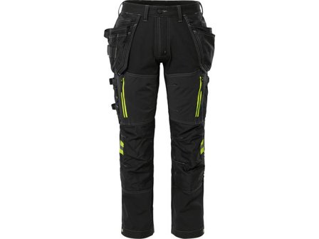 FRISTADS Hantverkarbyxa stretch 2569 STP dam svart 42 - Lyreco - Arbetskläder - Arbetsbyxor och shorts - Hantverksbyxor