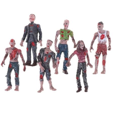 6 stk. Walking Corpses Model Terror Zombies Barn Barn Action Flerfarvet One Size