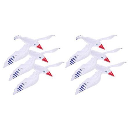 6 stk Oppblåsbare Måker Oppblåsbare Fugledekorasjoner Til Bursdag Baby Shower Bryllup Strand BassengBY