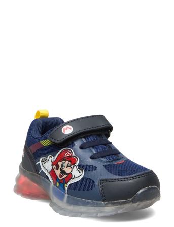 Supermario Boys Sneaker Lave Sneakers Blå Super Mario*Betinget Tilbud