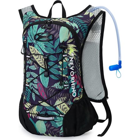Lättvikts Hydration Ryggsäck, Löp Ryggsäck med 2L Vattenblåsa, Hydro Vatten Dagryggsäck för Cykling Vandring Rave