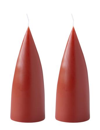 Hand Dipped C -Shaped Candles, 2 Pack Home Decoration Candles Block Candles Punainen Kunstindustrien