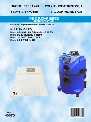 HANESTRÖM Dammsugarpåsar Hanestrom Nilfisk-Alto Multi 3P