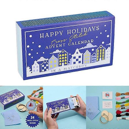 Julebroderi Adventskalender, 2024 Julekalender Broderisett, 50% rabatt