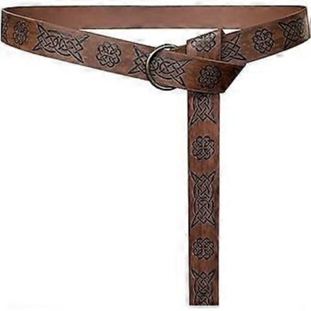 Middelalder Vikingbelte for Menn Renessanse Viking Ridderbelte Preget Bredt Belte Keltisk Ring Lærbelte Sverd Belte Tilbehør