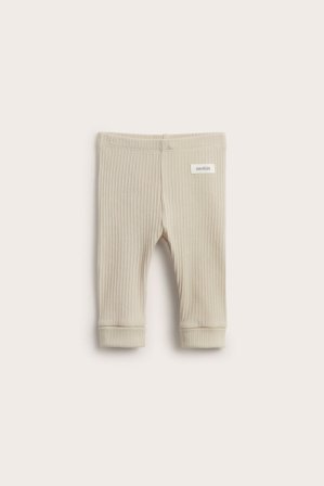 Newbie | Ribbade leggings | Beige