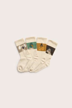 Kappahl | 4-pk. mønstrede sokker | Beige