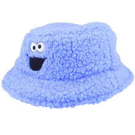 Difuzed - Azul bucket Sombrero - Kids Sesame Street Cookie Monster Fur/Teddy Blue Bucket @ Hatstore