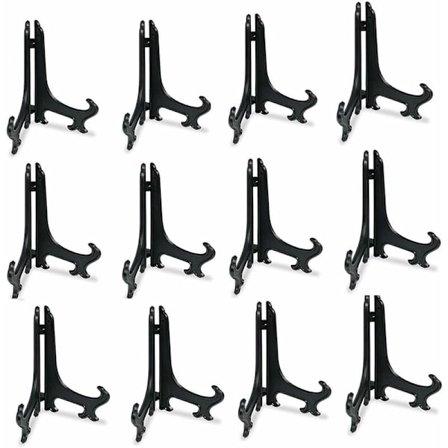 Svart plasttallriksställ Displayställ Fotoramställ - Svart