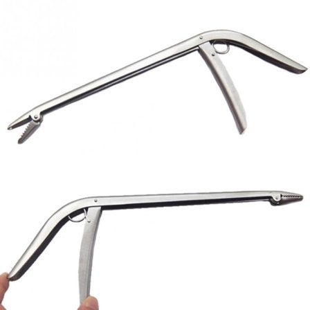 Ruostumaton teräs koukun irrotus laite kala puristin klipsi saaliin poistaja pihdit kalastus koukku